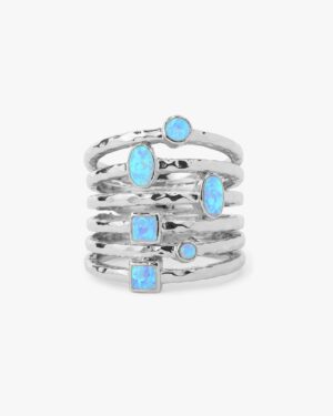 Monroe Ring - Silver|Blue Opal