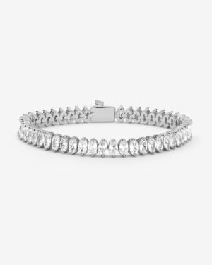 Baby "She's So Fine" Tennis Bracelet - Silver|White Diamondettes