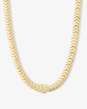 Serpent Herringbone Collar - Gold
