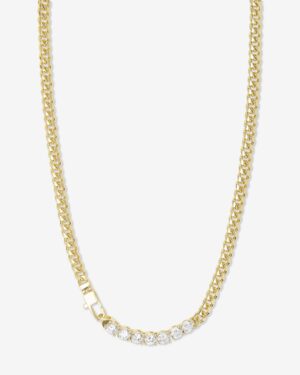 Baby Julian Loves Diamonds Necklace - Gold|White Diamondettes