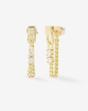Baby Julian Loves Diamonds Soft Hoops - Gold|White Diamondettes