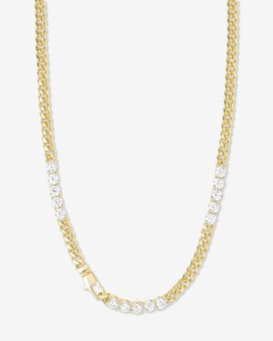 Baby Julian's Obsessed with Diamonds Necklace - Gold|White Diamondettes