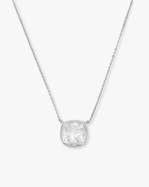 Duchess Pendant Necklace - Silver|White Diamondettes