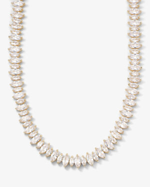 "She's So Fine" Choker - Gold|White Diamondettes