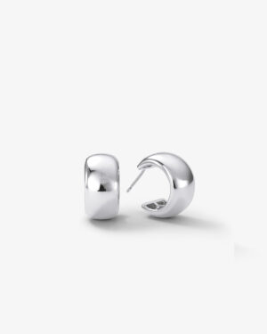 "She's So Smooth" Baby Hoops - Silver