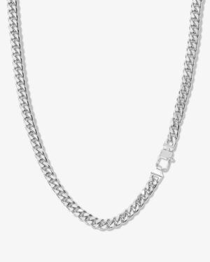 Julian Cuban Chain Necklace 6.8mm - Silver